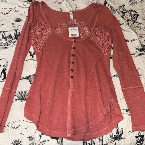 Nwt free people lace longsleeve - Picture 1 of 3